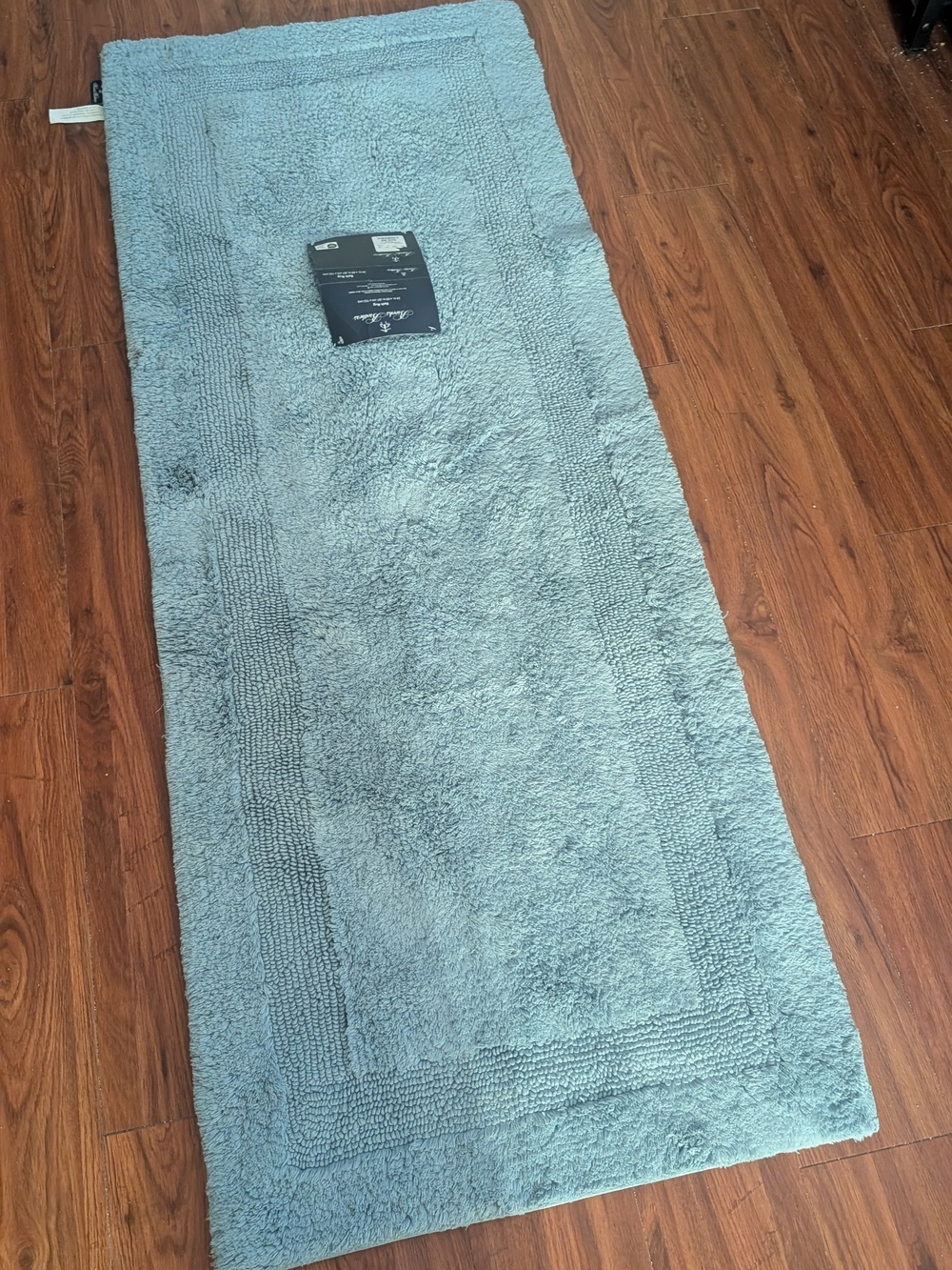 Brooks Brothers Light Blue Plush Bath Rug 24 in x 60 in